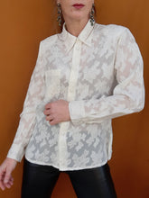 Charger l'image dans la galerie, Chemisier vintage Ambre - feuillage. Taille M, 38, 40. Carole Richard. Made in France