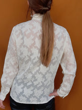 Charger l'image dans la galerie, Chemisier vintage Ambre - feuillage. Taille M, 38, 40. Carole Richard. Made in France