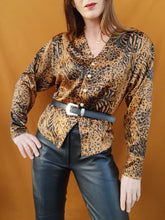Charger l'image dans la galerie, Blouse vintage Caterina - Léopard. Taille S, 36, 38. Paul Haik. Made in France