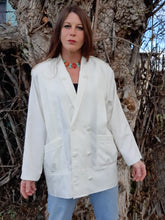 Charger l'image dans la galerie, Blazer vintage Marie-Lou - Plis et double boutonnage. Taille XXL, 44, 46. Made in France.