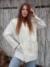 Charger l'image dans la galerie, Blazer vintage Marie-Lou - Plis et double boutonnage. Taille XXL, 44, 46. Made in France.