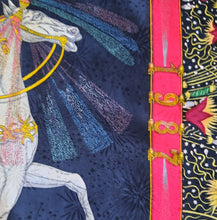 Charger l'image dans la galerie, Carré de soie Clara - Hermès. "Feux d'artifice" 1987. Édition limitée. 90 X 90