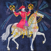 Charger l'image dans la galerie, Carré de soie Clara - Hermès. "Feux d'artifice" 1987. Édition limitée. 90 X 90