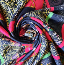 Charger l'image dans la galerie, Carré de soie Clara - Hermès. "Feux d'artifice" 1987. Édition limitée. 90 X 90