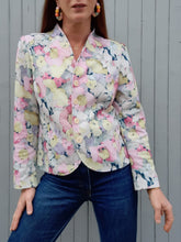 Charger l'image dans la galerie, Blazer vintage Angèle - Fleuri rose pastel. Taille M, 38, 40.