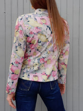 Charger l'image dans la galerie, Blazer vintage Angèle - Fleuri rose pastel. Taille M, 38, 40.