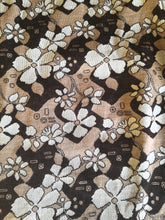 Charger l'image dans la galerie, Robe vintage Éléonore - Imprimé fleuri marron et beige. Taille M, 38, 40.