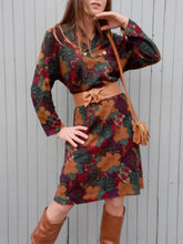 Charger l'image dans la galerie, Robe vintage Carmen - Col boutonné. Imprimé floral. Taille M, 38, 40. Bernard Claveril.