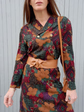 Charger l'image dans la galerie, Robe vintage Carmen - Col boutonné. Imprimé floral. Taille M, 38, 40. Bernard Claveril.