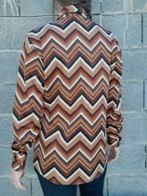 Charger l'image dans la galerie, Chemisier vintage Marina - Zigzag. Taille S, 36, 38. Yessica.