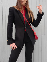 Charger l'image dans la galerie, Ensemble "Seconde" Nana - Blazer et pantalon noirs Bazar de Christian Lacroix. Taille S, 36, 38. Made in France.
