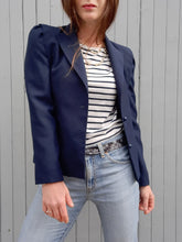 Charger l'image dans la galerie, Blazer vintage Séraphine - Bleu marine. Taille S, 36, 38. Made in France