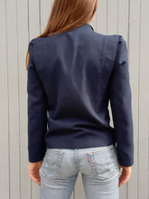 Charger l'image dans la galerie, Blazer vintage Séraphine - Bleu marine. Taille S, 36, 38. Made in France