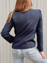 Charger l'image dans la galerie, Blazer vintage Séraphine - Bleu marine. Taille S, 36, 38. Made in France