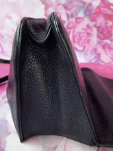 Charger l'image dans la galerie, Pochette vintage Dina - Cuir grainé noir. Lanvin Paris. Made in France.