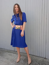 Charger l'image dans la galerie, Robe vintage Luna - Plissé soleil et col Lavallière. Taille XL, 42, 44