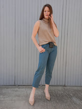 Charger l'image dans la galerie, Pantalon à pinces vintage Lila - A carreaux. Taille XS, 34, 36. City 53. Made in France.