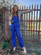 Charger l'image dans la galerie, Salopette vintage Camille - Bleu de travail multi-poches. Taille M, 38, 40.