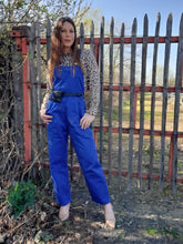 Charger l'image dans la galerie, Salopette vintage Camille - Bleu de travail multi-poches. Taille M, 38, 40.