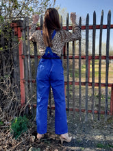 Charger l'image dans la galerie, Salopette vintage Camille - Bleu de travail multi-poches. Taille M, 38, 40.