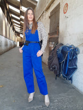 Charger l'image dans la galerie, Salopette vintage Camille - Bleu de travail multi-poches. Taille M, 38, 40.