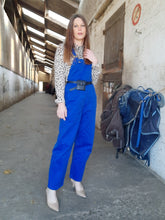 Charger l'image dans la galerie, Salopette vintage Camille - Bleu de travail multi-poches. Taille M, 38, 40.