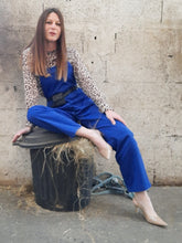 Charger l'image dans la galerie, Salopette vintage Camille - Bleu de travail multi-poches. Taille M, 38, 40.