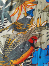 Charger l'image dans la galerie, Chemisette vintage Prisca - Imprimé tropical. Taille M, 38, 40. Adéka. Made in France.