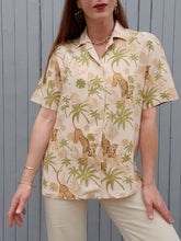 Charger l'image dans la galerie, Chemisette vintage Léanne - Jungle. Taille M, 38, 40. René Derhy.