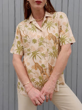 Charger l'image dans la galerie, Chemisette vintage Léanne - Jungle. Taille M, 38, 40. René Derhy.