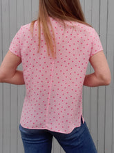 Charger l'image dans la galerie, Chemisette vintage Virginie - Rose à pois. Taille M, 38, 40. Cacharel. Made in France