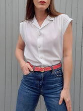Charger l'image dans la galerie, Chemisette vintage Anissa - Blanche. Taille S, 36, 38. Daniel Duval. Made in France