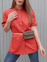 Charger l'image dans la galerie, Blazer vintage Ursule - Rouille. Taille L, 40, 42. Carbone. Made in France