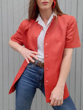 Charger l'image dans la galerie, Blazer vintage Ursule - Rouille. Taille L, 40, 42. Carbone. Made in France