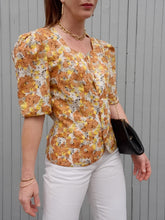 Charger l'image dans la galerie, Blazer vintage Kelly - Imprimé floral. Taille XXL, 44, 46. Weinberg Paris. Made in France