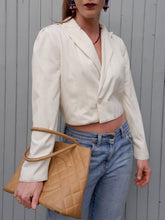 Charger l'image dans la galerie, Blazer vintage Jeanne - Blanc cassé. Fermeture croisée à double boutonnage. Taille M, 38, 40. Made in France