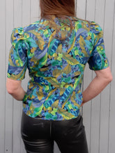 Charger l'image dans la galerie, Blazer vintage Mélanie - Imprimé feuillage. Taille S, 36, 38. Made in France.