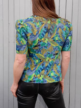Charger l'image dans la galerie, Blazer vintage Mélanie - Imprimé feuillage. Taille S, 36, 38. Made in France.