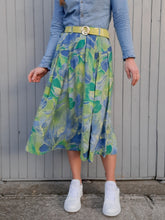 Charger l'image dans la galerie, Jupe vintage Mallaury - Plissé feuillage. Taille M, 38, 40. Claude Bauer. Made in France