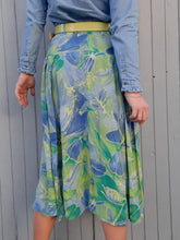 Charger l'image dans la galerie, Jupe vintage Mallaury - Plissé feuillage. Taille M, 38, 40. Claude Bauer. Made in France