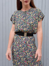 Charger l'image dans la galerie, Ensemble vintage Maggie - Jupe & haut fleuri. Taille M, 38, 40. Carole Richard.
