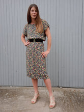 Charger l'image dans la galerie, Ensemble vintage Maggie - Jupe & haut fleuri. Taille M, 38, 40. Carole Richard.