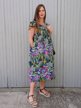 Charger l'image dans la galerie, Robe vintage Mérédith - Imprimé filet de pêche. Taille XL, 42, 44.