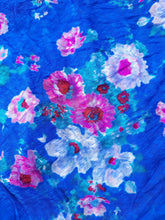 Charger l'image dans la galerie, Robe vintage Shanna - Voile fleuri à effet de superposition. Taille M, 38, 40. Création Doucel. Made in France