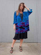 Charger l'image dans la galerie, Robe vintage Soline - Effet de superposition. Tissu ondulé et plissé permanent. Taille XXXL ou 46, 48. Made in France.