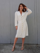Charger l'image dans la galerie, Robe vintage Colombe - Blanche. Taille XXL, 44, 46. Caroline Rohmer. Made in France.