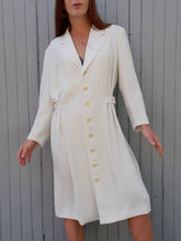 Charger l'image dans la galerie, Robe vintage Colombe - Blanche. Taille XXL, 44, 46. Caroline Rohmer. Made in France.