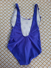 Charger l'image dans la galerie, Maillot de Bain vintage Line - A pois bleu et blanc. Echancré. Taille XS, 34, 36. Vito. Made in France