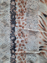 Charger l'image dans la galerie, Chemisette vintage Jenn - Imprimé Animalier. Taille L, 40, 42. Marron, beige et noir.