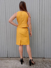 Charger l'image dans la galerie, Ensemble vintage Julie - Soie jaune tournesol. Taille S, 36, 38. Renato Nucci. Made in France